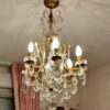 Lustre bronze et cristal